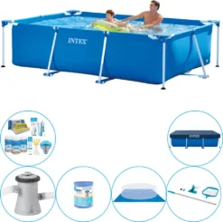 Intex Frame Pool Rechteckig 260x160x65 Cm - Pool Combi Deal