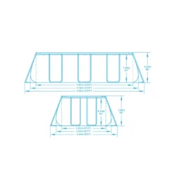 Bestway 56456 Oberirdischer Rechteckiger Pool Power Steel 412x201x122cmHöhe (cm): 122, Breite (cm): 201, Länge (cm): 412, Gestalten: Rechteckig, Maße: 4 - 4,99 M, Filterpumpe: 58383 -Bestintex Geschaft 70ef63a38ea6ff4fd136a03e20e8ece0