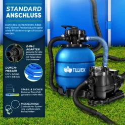 Tillvex Sandfilteranlage Mit Pumpe Blau Filteranlage Sandfilter Filterkessel Pool Filterpumpe Poolfilter 14 Tillvex Sandfilteranlage Mit Pumpe Blau Filteranlage Sandfilter Filterkessel Pool Filterpumpe Poolfilter -Bestintex Geschaft 71b7e06b03318f176d587b70cb949380