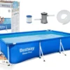 BESTWAY 56411 Steel Pro Frame Swimmingpool Filterpumpe Rechteckig 300x201x66cm