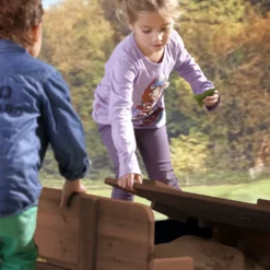 AXI Sandkasten Ella Aus Holz Mit Deckel XL | Sand Kasten Mit Sitzbank & Abdeckung Für Kinder In Anthrazit & Braun | 120 X 120 Cm -Bestintex Geschaft 735b3853cc54e2fe0233c044dc4a7617 1