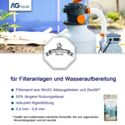 A&G-heute AquaZeo 25kg Filtersand Körnung 0.4-0.8 Mm Poolfilter Teichfilter Quarzsand Für Sandfilteranlagen Feuergetrocknet 12 A&G-heute AquaZeo 25kg Filtersand Körnung 0.4-0.8 Mm Poolfilter Teichfilter Quarzsand Für Sandfilteranlagen Feuergetrocknet -Bestintex Geschaft 73f228ce93fdc85c3e76a999f38f9b35
