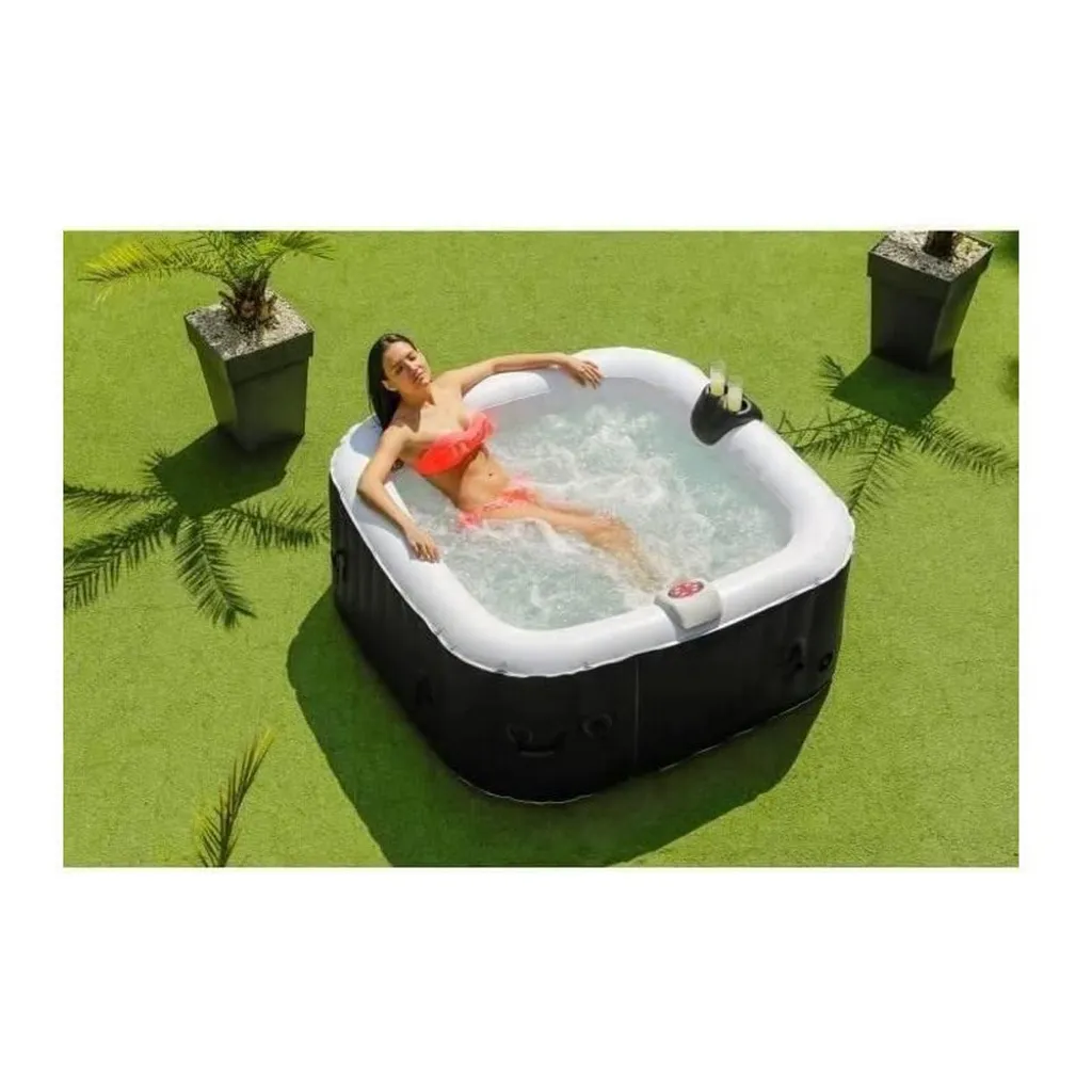 SUN SPA Laminierter Quadratischer Aufblasbarer Whirlpool - 4 Personen - 1, 55 X H 0, 65 M 4 SUN SPA Laminierter Quadratischer Aufblasbarer Whirlpool - 4 Personen - 1, 55 X H 0, 65 M – Bild 2