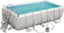 Bestway Power Steel™ Frame Pool-Set, Eckig, Mit Filterpumpe & Sicherheitsleiter 404 X 201 X 100 Cm -Bestintex Geschaft 769c80c0770fa2dcec477e4e2c8e8cd3