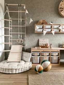 MAMOI® Klettergerüst Indoor, Sprossenwand Für Kinderzimmer, Turnringe Kinder Für Klettern, Kletterwand Und Spielgeräte, Midi Turngeräte Mit Klimmzugstange Für Drinnen, Sportgeräte Ab 3 Jahren -Bestintex Geschaft 77941763e2faba22af58047e47ad3a63