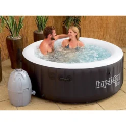 Bestway Whirlpool Lay-Z-Spa Miami | 4 Personen | 81 Massageluftdüsen | Automatisch Aufblasbar | 180x66 Cm | Schwarz/türkis | Abdeckung | Indoor Outdoor -Bestintex Geschaft 798fee88e8b8fc6a072a6e0f41ba83ac