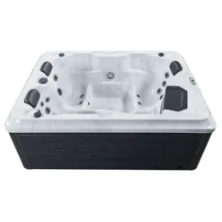Artsauna Outdoor Whirlpool Oasis – Spa Mit Massagedüsen, LED-Beleuchtung, 2 Filter, Abdeckung, Pumpe, Ausstiegshilfe - Whirlpool Winterfest & Beheizbar -Bestintex Geschaft 7b2cc14a479756202b089591ec90e485