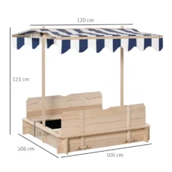 Outsunny Sandkasten Sandkiste Aus Holz Für Garten Sandkasten Mit Dach Felix Kindersandkasten Mit Dach Abnehmbar Rücklehnen Verstellbar Tannenholz 3-7 Jahren 106 X 106 X 121 Cm Natur -Bestintex Geschaft 7b63158cd29f74cc5f05466ac5e0037f