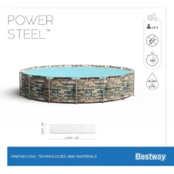 Bestway Power Steel™ Frame Pool Komplett-Set, Rund, 610x132cm, 56883 -Bestintex Geschaft 7fb86cae5610414d11fa4fc45ccfa7c2