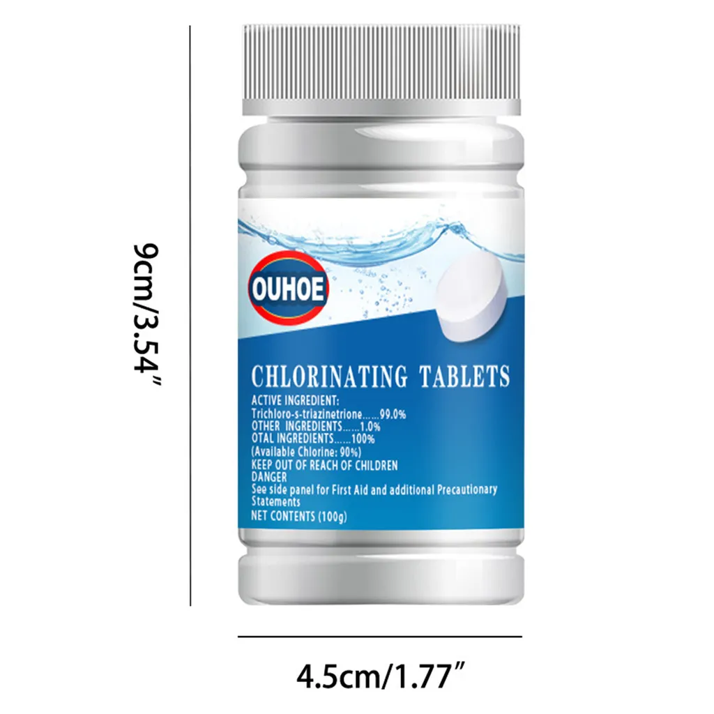 100g Pool Chlor Tabletten, Chlortabletten Für Pool Für Schnelldesinfektion Bei Wasserproblemen Im Pool 4 100g Pool Chlor Tabletten, Chlortabletten Für Pool Für Schnelldesinfektion Bei Wasserproblemen Im Pool – Bild 2