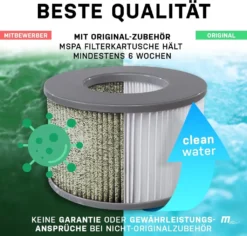 Miweba MSpa Whirlpool Comfort Starry C-ST061 - Indoor & Outdoor-Whirlpool - Aufblasbar Mit LED Beleuchtung - 6 Personen - UV-C Filter - Anti-Frost-System - Verschließbare Poolabdeckung -Bestintex Geschaft 808fb51e2fa02b9ebe34bce5fc990c87 4