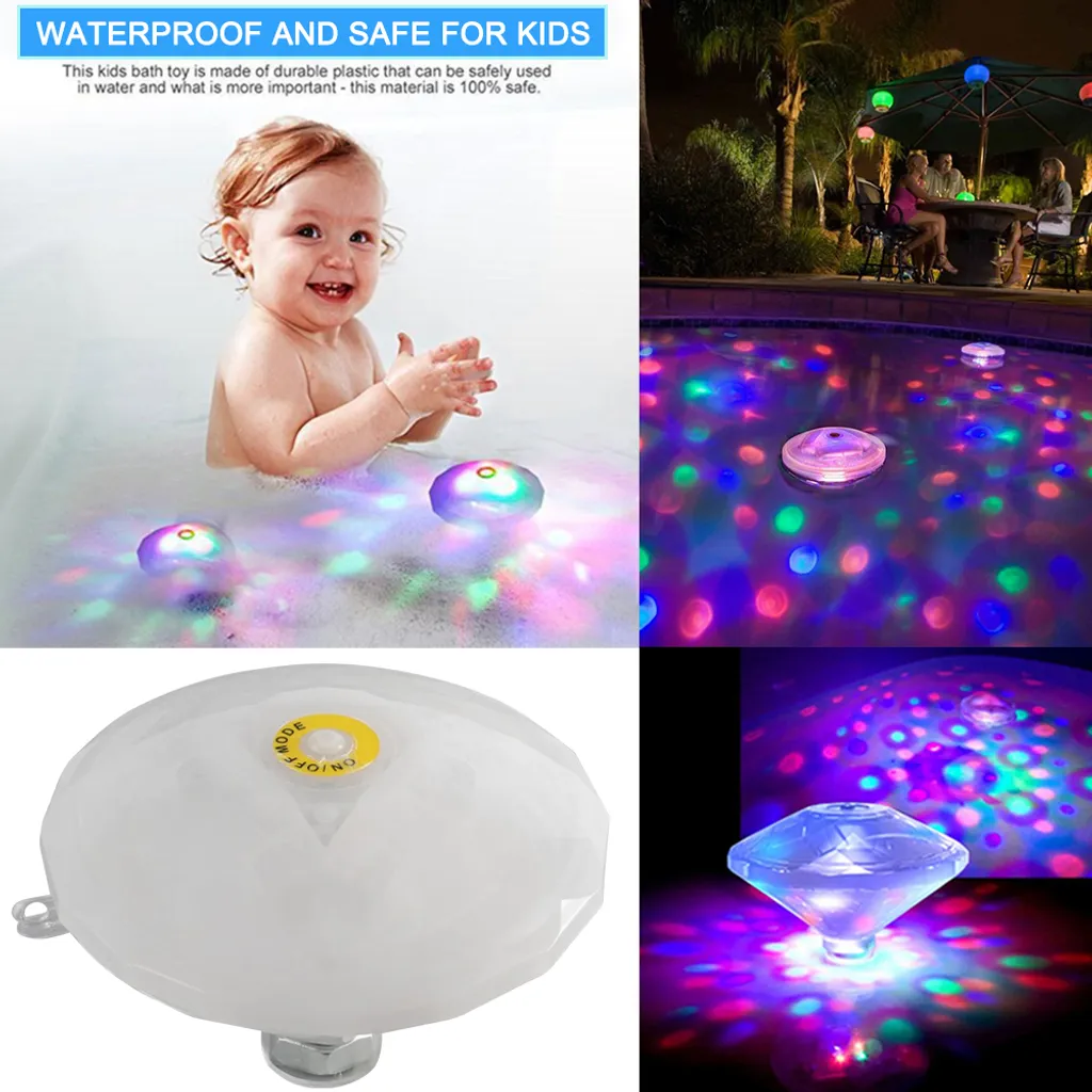 LED Teichlicht Badewannenlicht Bunt Pool Schwimmende Lampe Party Disco Unterwasser Beleuchtung 5 LED Teichlicht Badewannenlicht Bunt Pool Schwimmende Lampe Party Disco Unterwasser Beleuchtung – Bild 3