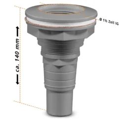 Einlaufdüse Grau Für Stahlmantelbecken (D113) -Bestintex Geschaft 81252fd8d6cb961dd964ed0aecc962dc