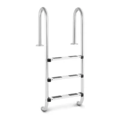 Poolleiter Pool Leiter Schwimmbadleiter 3 Stufen Enger Holmbogen Edelstahl