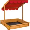 Tectake Sandkasten Emilia Mit Verstellbarem Dach 120x120x120cm - Rot -Bestintex Geschaft 84fca005810a04ced37570315e653e17