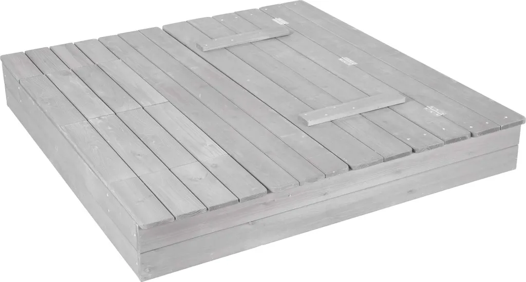 Roba Sandkasten 'Outdoor+' Mit Aufklappbarer Sitzbank, 2 Spielwannen & 4 Abnehmbaren Sitzplatten, Wetterfestes Massivholz, Grau Lasiert 4 Roba Sandkasten 'Outdoor+' Mit Aufklappbarer Sitzbank, 2 Spielwannen & 4 Abnehmbaren Sitzplatten, Wetterfestes Massivholz, Grau Lasiert – Bild 2