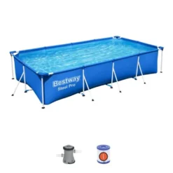Bestway 56424 Rechteckig Aufstellpool Schwimmbad Steel Pro 400x211x81 CmGestalten: Rechteckig, Maße: 4 - 4,99 M, Filterpumpe: 58381 -Bestintex Geschaft 85595bb3ec61c7073d94bf796be17eb9