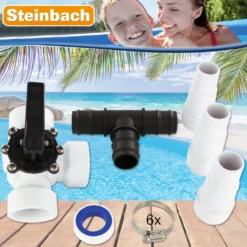Intex Bypass-Set Für 38mm Schwimmbadschlauch 3-Wege-Ventil, T-Stück, Schlauchtüllen, Schlauchklemmen Teflonband -Bestintex Geschaft 875829b7471f82498692330ce6e96773