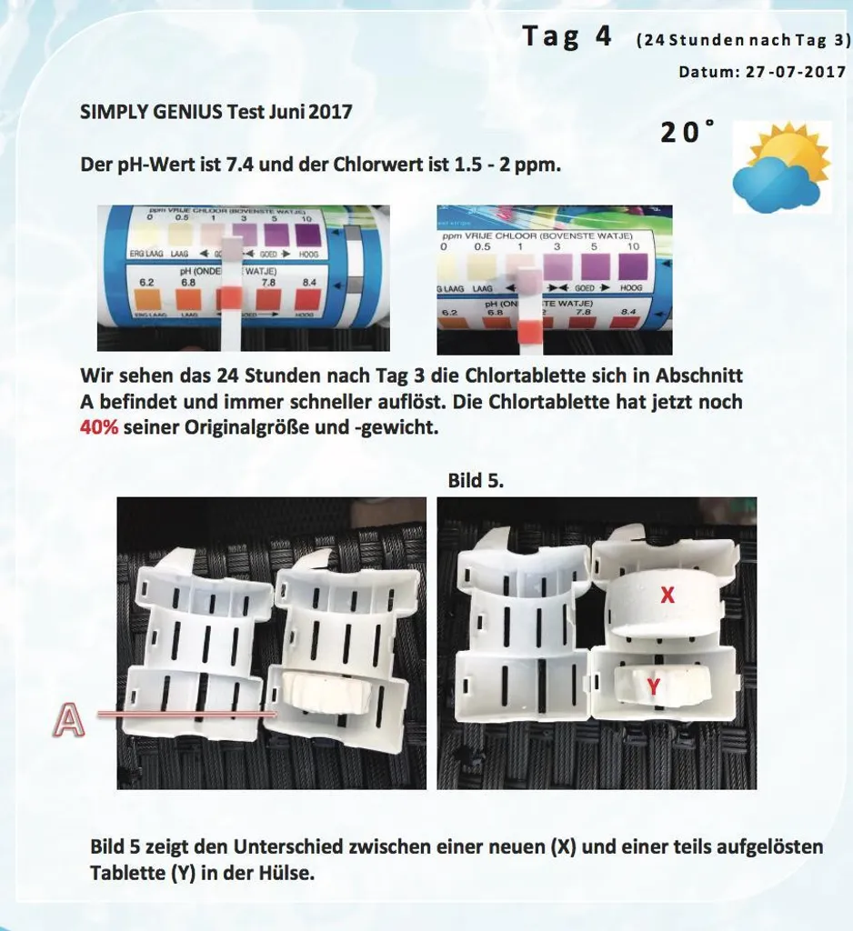 Simply Genius 4er-Pack Nachfüllpatronen Für Chlordosierer Des Poolwassers; Geeignet Für Empfindliche Haut 8 Simply Genius 4er-Pack Nachfüllpatronen Für Chlordosierer Des Poolwassers; Geeignet Für Empfindliche Haut – Bild 6