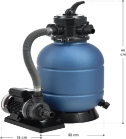 Juskys Sandfilteranlage PSFA20A – Robuster Pool-Filter Mit 4 Wege-Ventil Und Druckanzeige - Mit Selbstreinigungsfunktionen Und Winterfest -Bestintex Geschaft 8ac1440c66d1ee0fed9c3467443f0b54