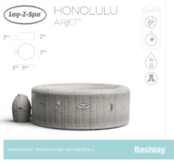 Bestway Lay-Z-Spa Honolulu AirJet Rund 196 X 196 X 71 Cm -Bestintex Geschaft 8b71de9f12f19d321d2b15a1d27fe00d