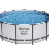 Bestway® Steel Pro MAX™ Aufstellpool Komplett-Set Mit Filterpumpe Ø 396 X 122 Cm, Lichtgrau, Rund