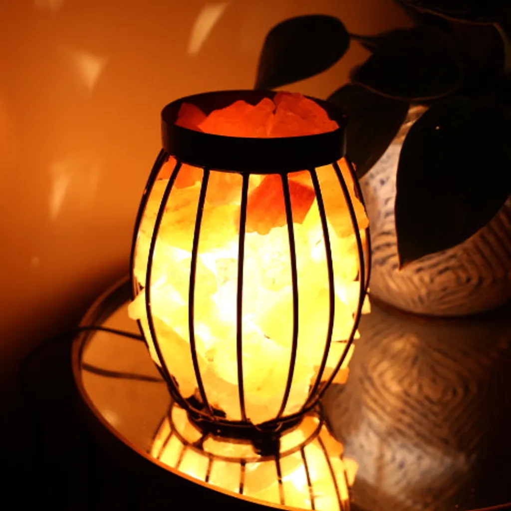 Heimtex GmbH Lamps Salzlampe - Metallkorb (Oval Round Top) 3 Heimtex GmbH Lamps Salzlampe - Metallkorb (Oval Round Top)