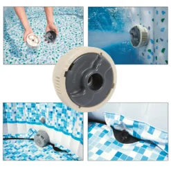 Bestway Whirlpool Lay-Z-Spa Miami | 4 Personen | 81 Massageluftdüsen | Automatisch Aufblasbar | 180x66 Cm | Schwarz/türkis | Abdeckung | Indoor Outdoor -Bestintex Geschaft 921f84d6931922af58e02878b9e54f51