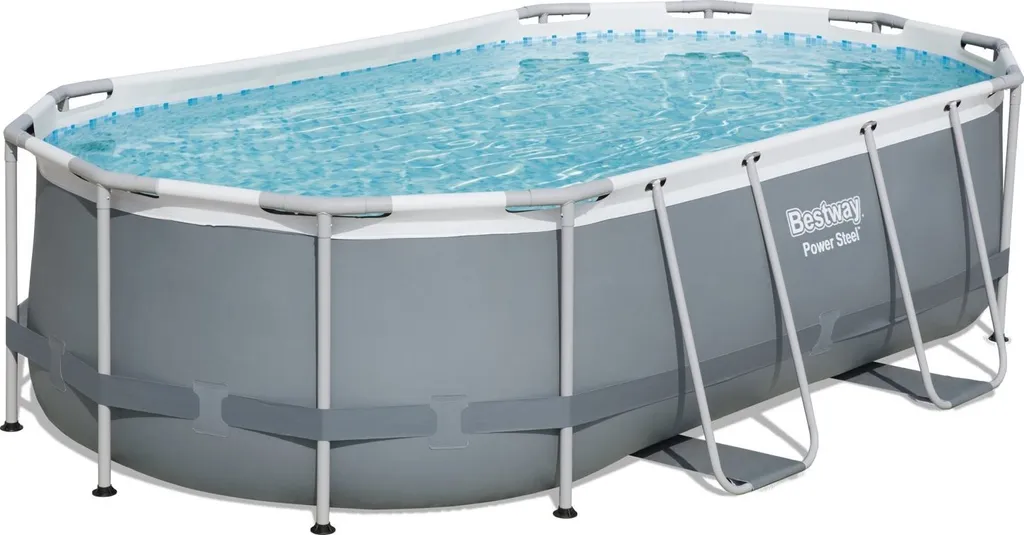 Bestway 56620 Power Steel Oval Oberirdischer Pool 427x250x100cmHöhe (cm): 100, Breite (cm): 427, Zusammensetzung: PVC, Länge (cm): 250, Gestalten: Oval, Maße: 4 - 4,99 M, Filterpumpe: 58383 3 Bestway 56620 Power Steel Oval Oberirdischer Pool 427x250x100cmHöhe (cm): 100, Breite (cm): 427, Zusammensetzung: PVC, Länge (cm): 250, Gestalten: Oval, Maße: 4 - 4,99 M, Filterpumpe: 58383