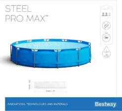 Bestway Pool Steel PRO Frame CM. 366X76 FUORITERRA, Farbe -Bestintex Geschaft 942c87c122ca7a60d015422ff2ca452d