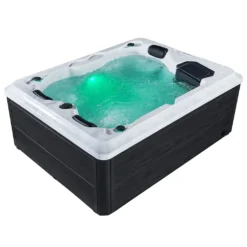 Artsauna Outdoor Whirlpool Oasis – Spa Mit Massagedüsen, LED-Beleuchtung, 2 Filter, Abdeckung, Pumpe, Ausstiegshilfe - Whirlpool Winterfest & Beheizbar -Bestintex Geschaft 956b6c97d515c928ae7d059621db59bc