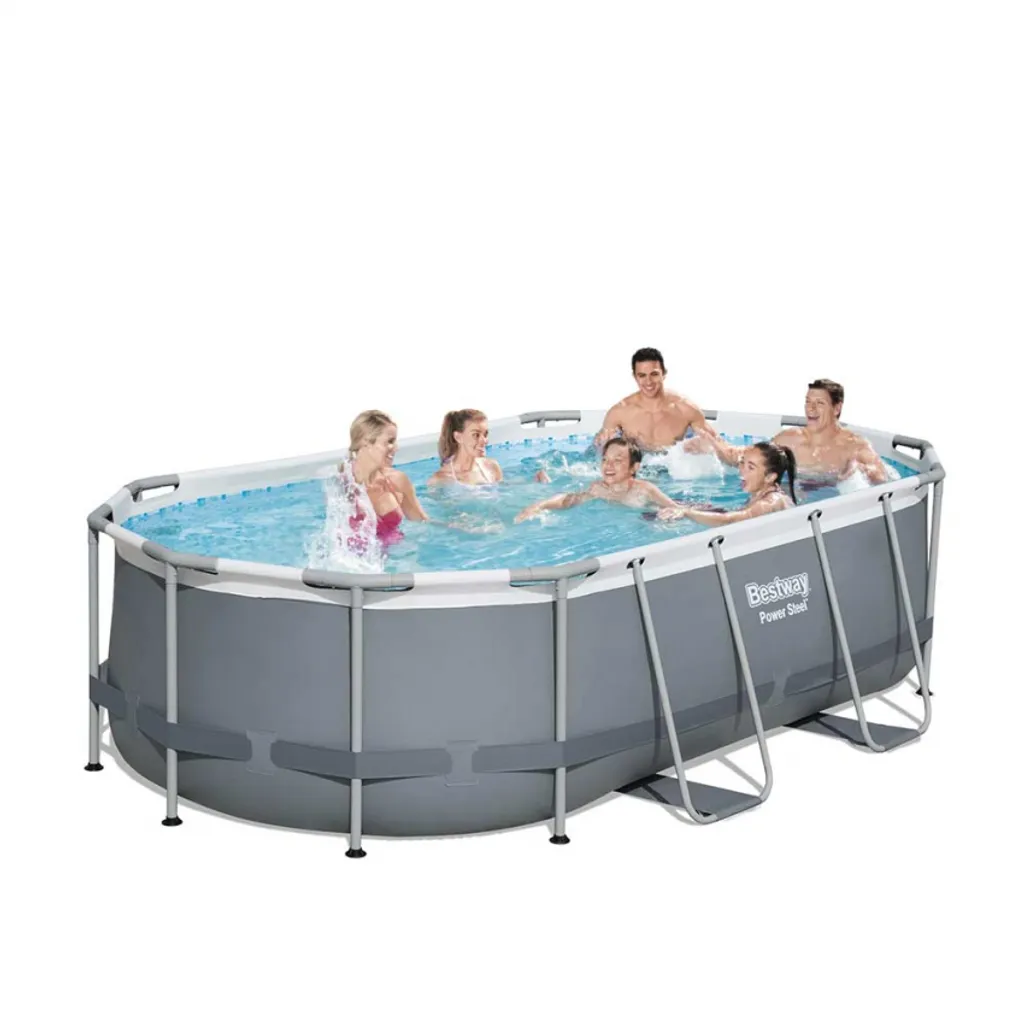 Bestway 56620 Power Steel Oval Oberirdischer Pool 427x250x100cmHöhe (cm): 100, Breite (cm): 427, Zusammensetzung: PVC, Länge (cm): 250, Gestalten: Oval, Maße: 4 - 4,99 M, Filterpumpe: 58383 15 Bestway 56620 Power Steel Oval Oberirdischer Pool 427x250x100cmHöhe (cm): 100, Breite (cm): 427, Zusammensetzung: PVC, Länge (cm): 250, Gestalten: Oval, Maße: 4 - 4,99 M, Filterpumpe: 58383 – Bild 13