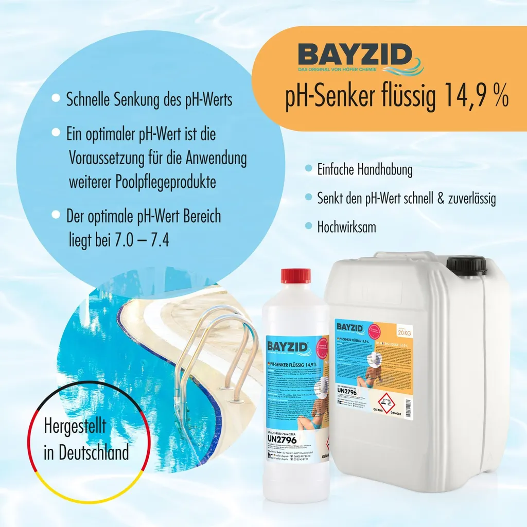 1 X 20 Kg BAYZID® PH Minus Flüssig 14,9% 3 1 X 20 Kg BAYZID® PH Minus Flüssig 14,9%