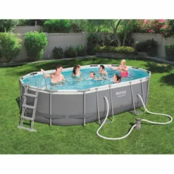 BESTWAY 56448 Power Steel Frame Swimmingpool Pumpe Leiter Cover 488x305x107cm -Bestintex Geschaft 97c273eb8ae87fe9651721e4dfc4e8f0