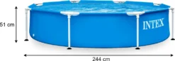 Intex 28205NP Framepool Aufstellpool 244x51cm -Bestintex Geschaft 9a3f301f5f94bbecdb773716e9ec0576