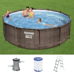 BESTWAY 56709 Steel Pro Max Frame Pool Set Rund Filterpumpe Leiter Braun 366x100 31 BESTWAY 56709 Steel Pro Max Frame Pool Set Rund Filterpumpe Leiter Braun 366x100 -Bestintex Geschaft 9c4fb5d6fcad5d31fd1bd1f0f12254ae