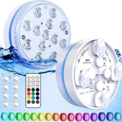 4-er/set 7cm Poolbeleuchtung Mit Saugnapf Unterwasser Licht 13-LED Wasserdichte Tauchen Licht Fernbedienung -Bestintex Geschaft 9c54ed220f3d725ec7fe440bc30546a5