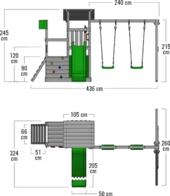 FATMOOSE Spielturm Klettergerüst FruityForest Mit Schaukel & Rutsche, Kletterturm Mit Sandkasten, Leiter & Spiel-Zubehör - Rot -Bestintex Geschaft 9c6ae936cbcfbca9ba684936354c1a42