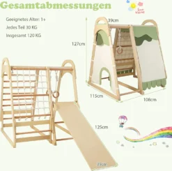 COSTWAY 6 In 1Kletterspielzeug Set, Indoor-Klettergerüst Mit Zelt, Rutsche, Turnringen, Kletternetz Und Kletterleiter, Für Kinder Kleinkinder Ab 3 Jahr 12 COSTWAY 6 In 1Kletterspielzeug Set, Indoor-Klettergerüst Mit Zelt, Rutsche, Turnringen, Kletternetz Und Kletterleiter, Für Kinder Kleinkinder Ab 3 Jahr -Bestintex Geschaft 9cbdc0c2fee731e9ce9125feeccb93e2