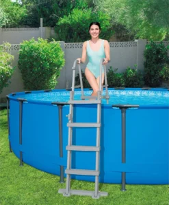 BESTWAY 56420 Steel Pro Max Swimmingpool Filterpumpe Leiter Cover Rund 366x122cm -Bestintex Geschaft 9cea0c25f211936673eb9bed6bb7e5c5