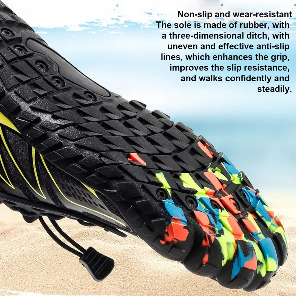 Wasserschuhe Damen Herren Schwimmbad Strand Pool Aqua Sport Schnell Trocknend Barfuß Tauchen Surfen Wandern,Black,Size 42 8 Wasserschuhe Damen Herren Schwimmbad Strand Pool Aqua Sport Schnell Trocknend Barfuß Tauchen Surfen Wandern,Black,Size 42 – Bild 6