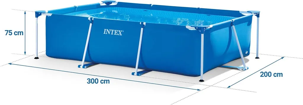 Intex Familienpool 300x200x75cm, Blau, Fassungsvermögen: 3.843 Liter Bei 90% 20 Intex Familienpool 300x200x75cm, Blau, Fassungsvermögen: 3.843 Liter Bei 90% – Bild 18