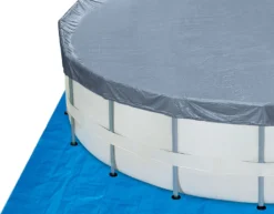 Summer Waves Premium FRAME Pool, Weiß, PVC/Stahl, Ø488x122 Cm, Jede Menge Zubehör Inklusive, Rund -Bestintex Geschaft a0ba75483c59bab1652bc90fa30b67eb