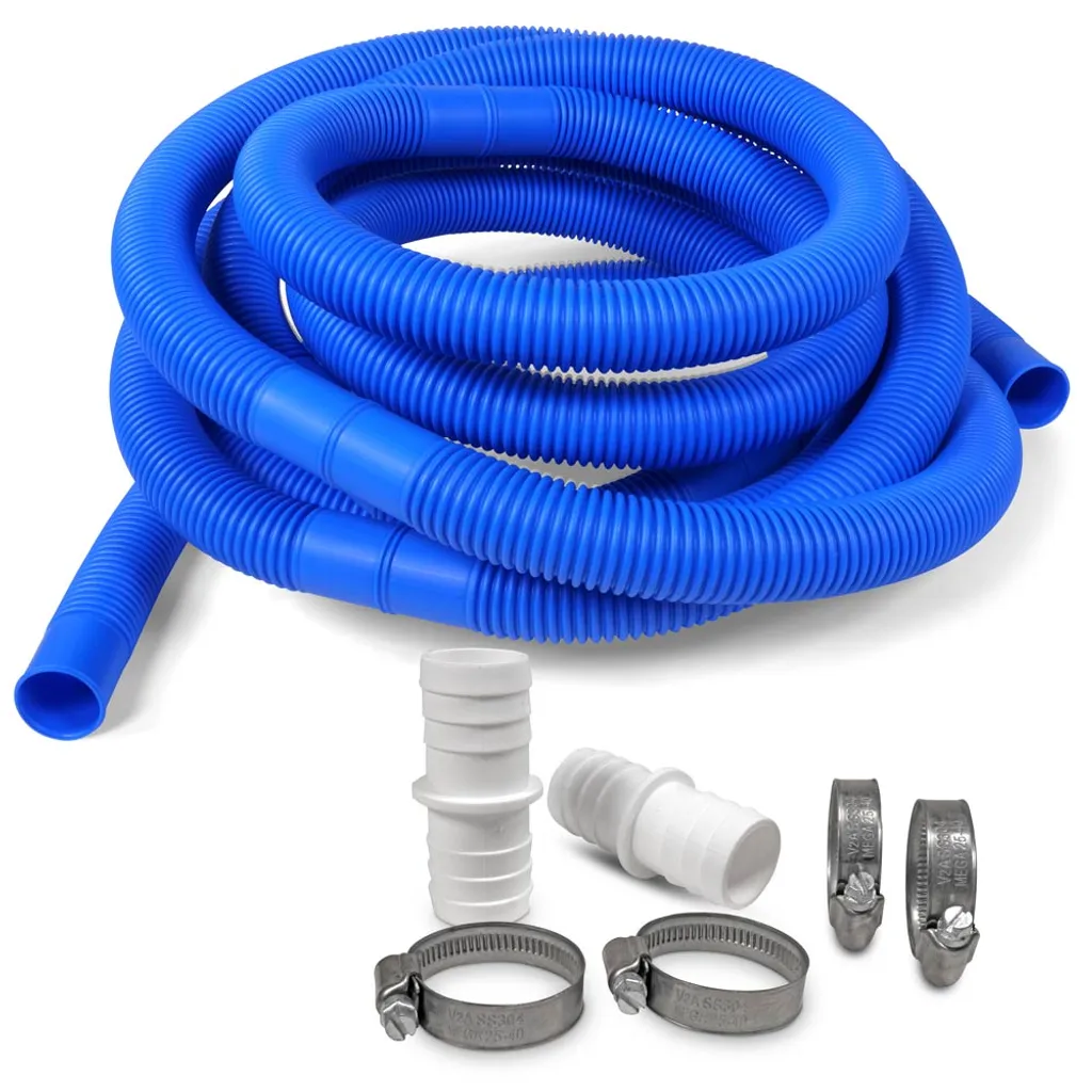 SET> 2x 6,60m Schwimmbad Schlauch, Blau Ø 32mm 4 SET> 2x 6,60m Schwimmbad Schlauch, Blau Ø 32mm – Bild 2