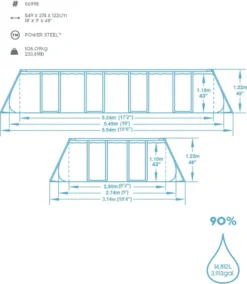 Bestway Power Steel™ Frame Pool Komplett-Set, Eckig, Mit Filterpumpe, Sicherheitsleiter & Abdeckplane 549 X 274 X 122 Cm, Schwimmbecken, Schwimmen, Pools 41 Bestway Power Steel™ Frame Pool Komplett-Set, Eckig, Mit Filterpumpe, Sicherheitsleiter & Abdeckplane 549 X 274 X 122 Cm, Schwimmbecken, Schwimmen, Pools -Bestintex Geschaft a204d3d0a1cdbc0bba9e12f06c18692c