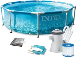 INTEX Beachside Pool-Set Mit Metallrahmen (Filterpumpe) 4.485 L -Bestintex Geschaft a285beb7df348cf74d4cf742650ff9dc