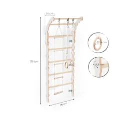 MAMOI® Klettergerüst Indoor, Sprossenwand Für Kinderzimmer, Turnringe Kinder Für Klettern, Kletterwand Und Spielgeräte, Midi Turngeräte Mit Klimmzugstange Für Drinnen, Sportgeräte Ab 3 Jahren -Bestintex Geschaft a40125aee5f290fc920021856c914106