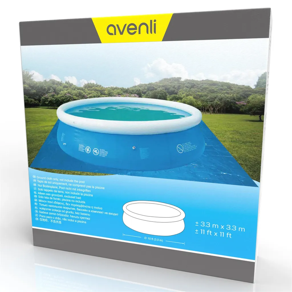 Avenli Bodenschutzplane / Unterlegfolie 330x330cm Für Pools Bis Zu Ø 300-305cm 4 Avenli Bodenschutzplane / Unterlegfolie 330x330cm Für Pools Bis Zu Ø 300-305cm – Bild 2