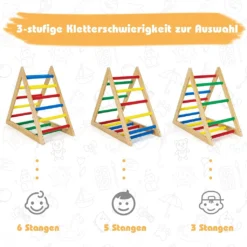 COSTWAY Kletterdreieck Klappbar Kletter-Dreieck-Leiter Holz Sprossendreieck Für Kleinkinder Ab 3 Jahren 11 COSTWAY Kletterdreieck Klappbar Kletter-Dreieck-Leiter Holz Sprossendreieck Für Kleinkinder Ab 3 Jahren -Bestintex Geschaft a5c92b0d198977b356bb77a65b23d43e
