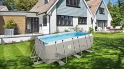 Avenli® Frame Rectangular Pool Set 400 X 207 X 122 Cm, Aufstellpool, Reckteckig, Mit Pumpe, Grau -Bestintex Geschaft a6f0ad9aee4e75a4007290e513ae4766 1